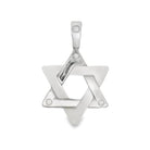 14K Gold Gemstone Star of David Diamond Pendant © White Gold Mother of Pearl Large Charms & Pendants by Izakov Diamonds + Fine Jewelry | Izakov