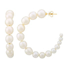 Elegant pearl hoop earrings with gold clasps from our luxury jewelry collection