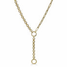 Gold Y-shaped chain necklace with elegant link design by our jewelry brand