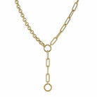 Gold chain link necklace with V-shaped design from our luxury jewelry collection