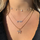 14K Gold Hebrew Chai Diamond Necklace Charm Charms & Pendants by Izakov Diamonds + Fine Jewelry | Izakov