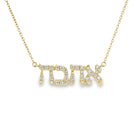 14K Gold Hebrew Love Diamond Necklace - Necklaces - Izakov Diamonds + Fine Jewelry