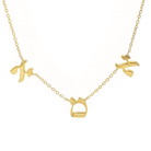 Elegant gold necklace with unique charm design from our luxury jewelry collection.