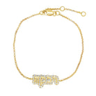 14K Gold Hebrew Personalized Diamond Cloud Nameplate Bracelet | Izakov Diamonds + Fine Jewelry