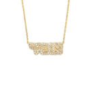 14K Gold Hebrew Personalized Diamond Cloud Nameplate Necklace Mini 2-3 Letters White Gold Necklaces by Izakov Diamonds + Fine Jewelry | Izakov