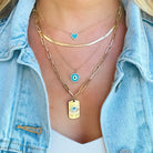 14K Gold Herringbone Chain Necklace Izakov Diamonds + Fine Jewelry