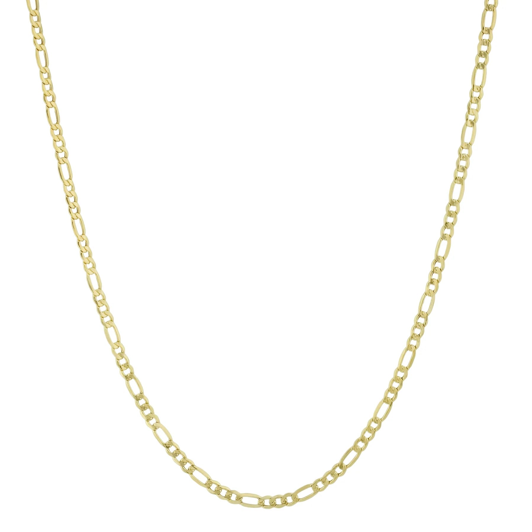 14K Gold Figaro Chain Necklace L (3.5mm) / 16" / Yellow Gold Izakov Diamonds + Fine Jewelry
