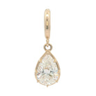 Multi Prong Set Lab Diamond Pendant in 14K gold with a pear-shaped lab-grown diamond from Izakov Fine Jewelry.
