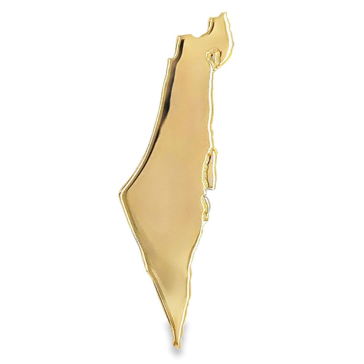 Gold pendant in the shape of Israel from our exclusive jewelry collection.