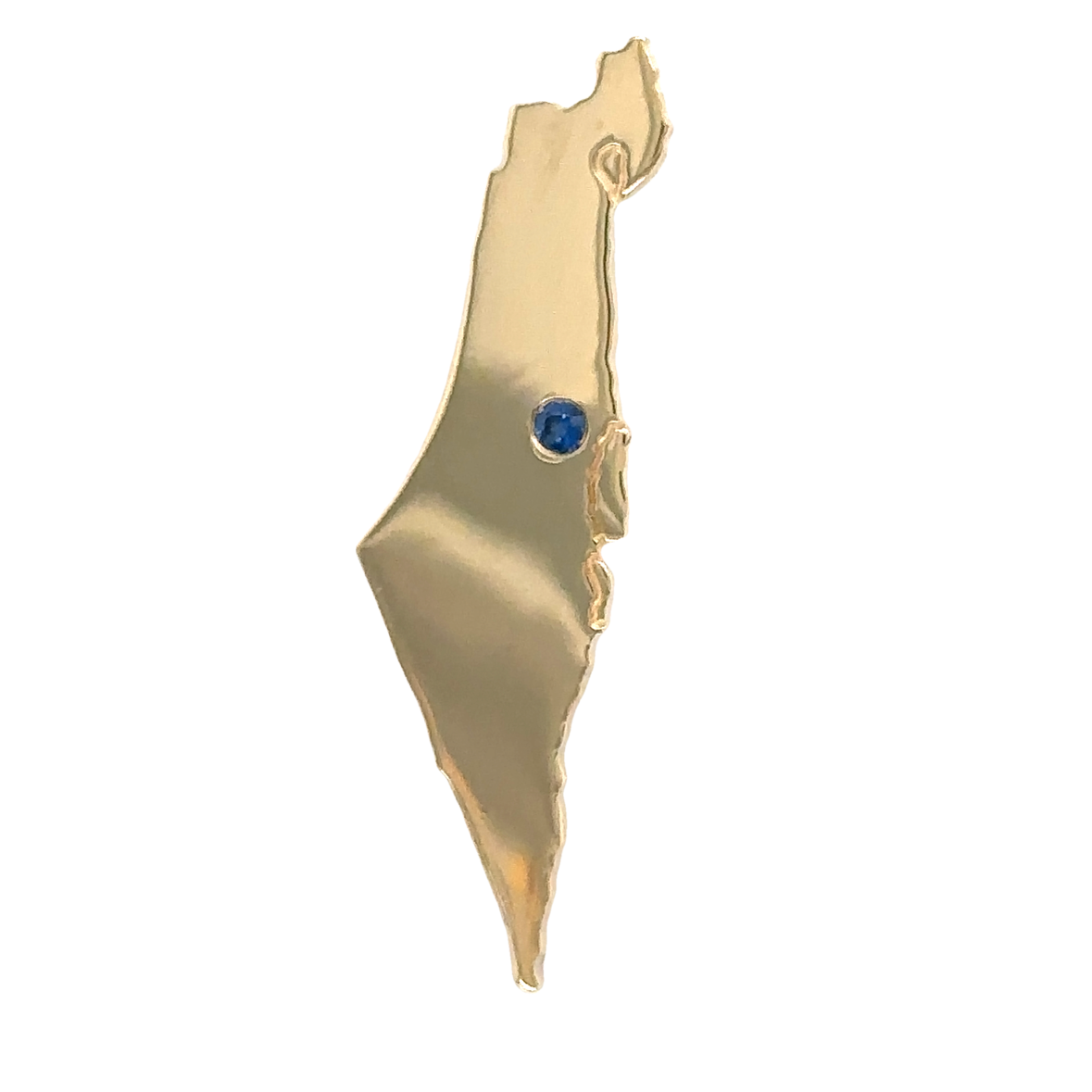 14K Gold Land Of Israel Diamond Accented Pendant © Yellow Gold Sapphire Charms & Pendants by Izakov Diamonds + Fine Jewelry | Izakov