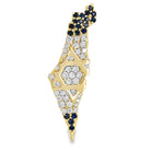 14K Gold Land Of Israel Diamond & Sapphire Pendant Yellow Gold Charms & Pendants by Izakov Diamonds + Fine Jewelry | Izakov
