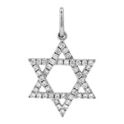 14K Gold Large Star of David Diamond Necklace Charm White Gold Charms & Pendants by Izakov Diamonds + Fine Jewelry | Izakov