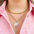 14K Gold Large Yin & Yang Diamond Necklace Charm - Charms & Pendants - Izakov Diamonds + Fine Jewelry