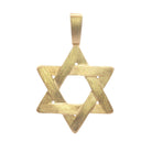 Matte Finish Star of David Pendant © crafted in 14K gold with a refined matte finish from Izakov Fine Jewelry.