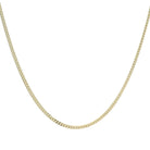 14K Gold Micro Cuban Link Chain Necklace, 1.2mm width, available in 16" and 18", crafted in Italy.