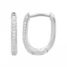 14K Gold Micro Pave 3-Row Diamond U Huggies - Earrings - Izakov Diamonds + Fine Jewelry