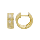 Gold hoop earrings encrusted with sparkling diamonds from our luxurious jewelry collection.