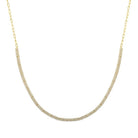 Micro Pave Diamond Bar Cable Link Necklace by Izakov Fine Jewelry featuring gold and diamond accents.