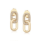 14K Gold Micro Pave Diamond Links Drop Earrings Pair Yellow Gold Earrings by Izakov Diamonds + Fine Jewelry | Izakov