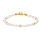 14K Gold Micro Pave Diamond Pearl Bracelet Yellow Gold Bracelets by Izakov Diamonds + Fine Jewelry | Izakov