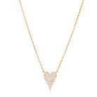 14K Gold Micro Pave Diamond Petite Heart Necklace Yellow Gold Necklaces by Izakov Diamonds + Fine Jewelry | Izakov