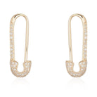 Elegant gold earrings with diamond accents - stylish jewelry for your sophisticated look.