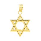 14K Gold Milgrain Star of David Necklace Charm - Charms & Pendants - Izakov Diamonds + Fine Jewelry