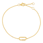 14K Gold Mini Carabiner Micro Pave Diamond Bracelet Bracelets by Izakov Diamonds + Fine Jewelry | Izakov