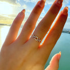 14K Gold Mini Hebrew Mom Diamond Ring Rings by Izakov Diamonds + Fine Jewelry | Izakov