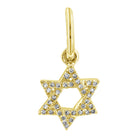 14K Gold Mini Micro Pave Diamond Star of David Charm Yellow Gold Charms & Pendants by Izakov Diamonds + Fine Jewelry | Izakov