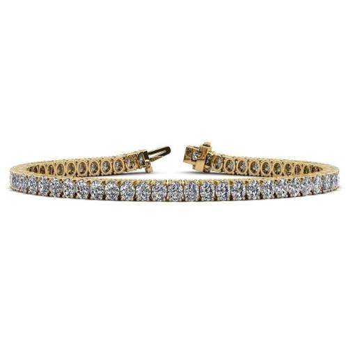 Elegant gold tennis bracelet with sparkling diamonds by Our Jewelry Brand.