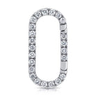 14K Gold Oval Link Diamond Charm Enhancer Rose Gold Charm Enhancers by Izakov Diamonds + Fine Jewelry | Izakov