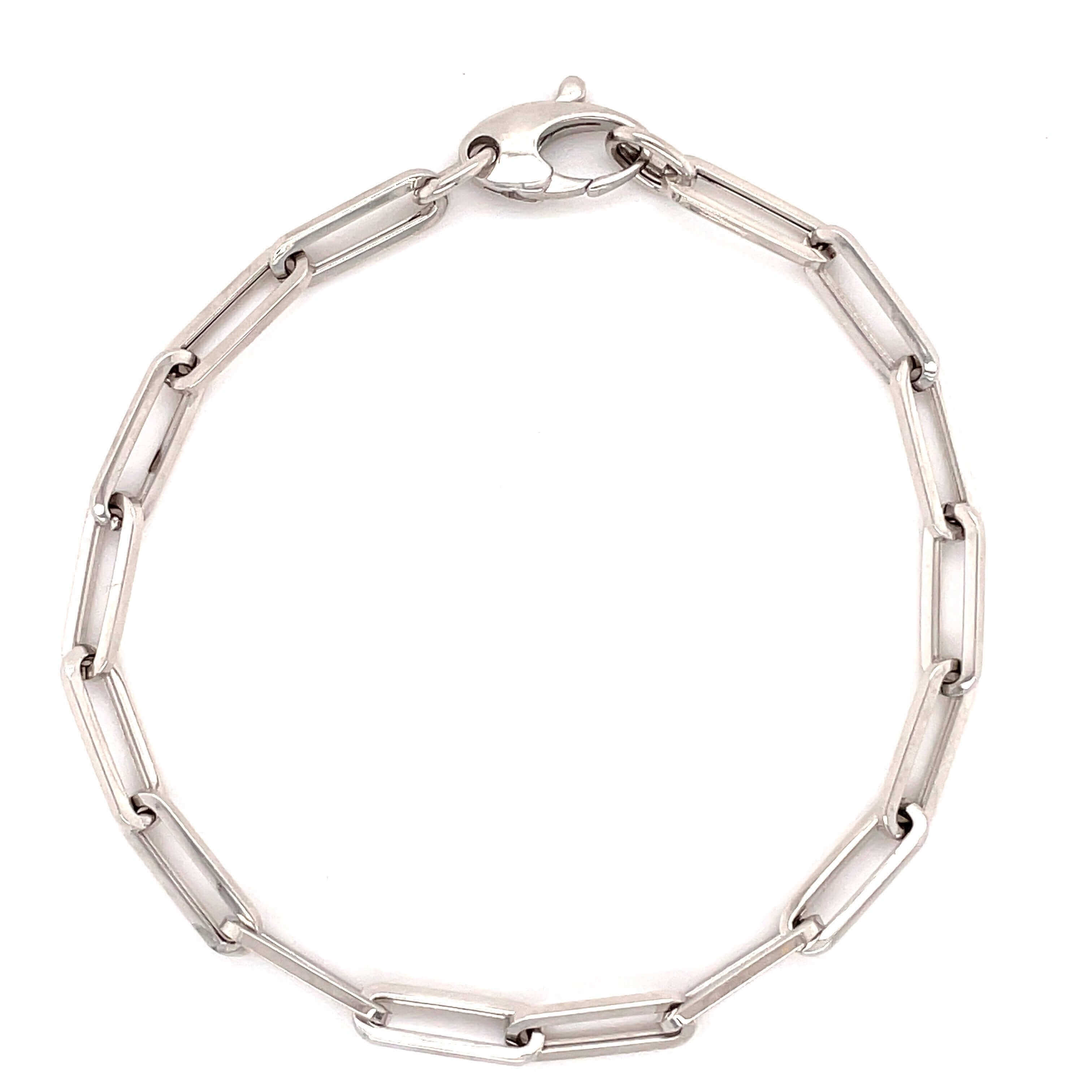 Elegant silver chain link bracelet from our jewelry brand, perfect for everyday wear and special occasions.