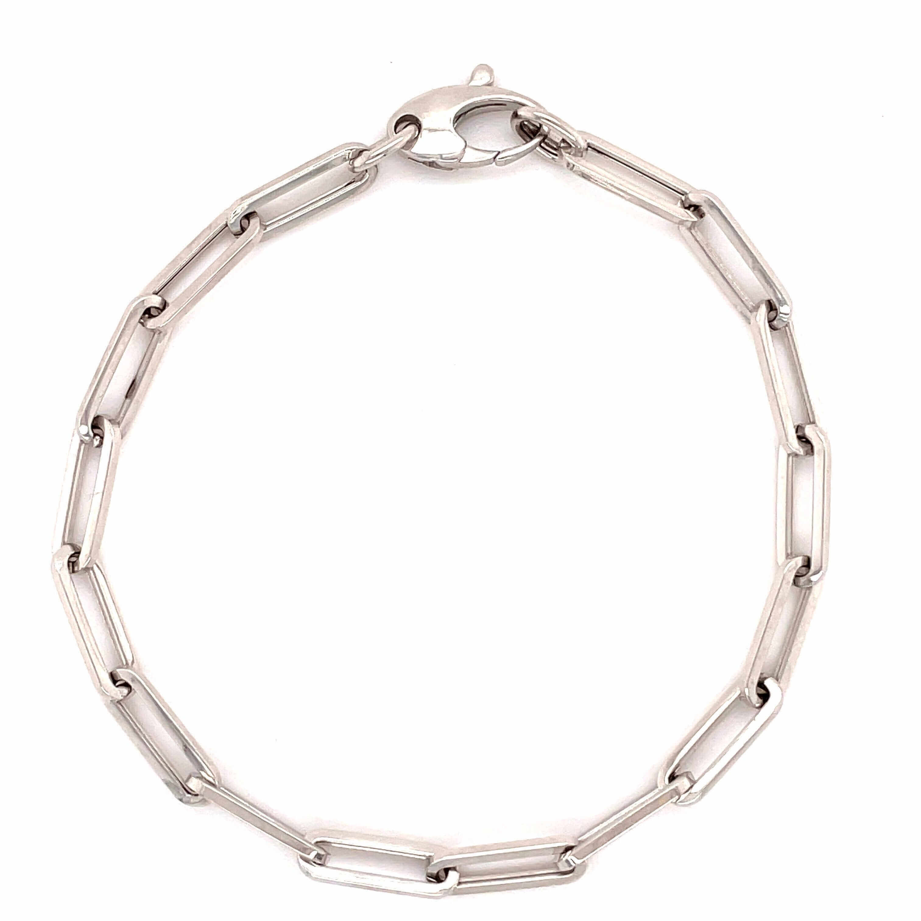 Elegant silver chain link bracelet from our jewelry brand, perfect for everyday wear and special occasions.