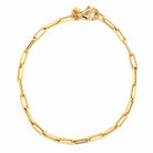 Gold link chain bracelet with clasp, elegant jewelry piece from our exclusive collection