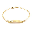 14K Gold Paper Clip Link Engravable ID Baby Bracelet - Baby Jewelry - Izakov Diamonds + Fine Jewelry
