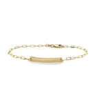 Elegant gold chain bracelet with sleek bar detail from our luxury jewelry collection