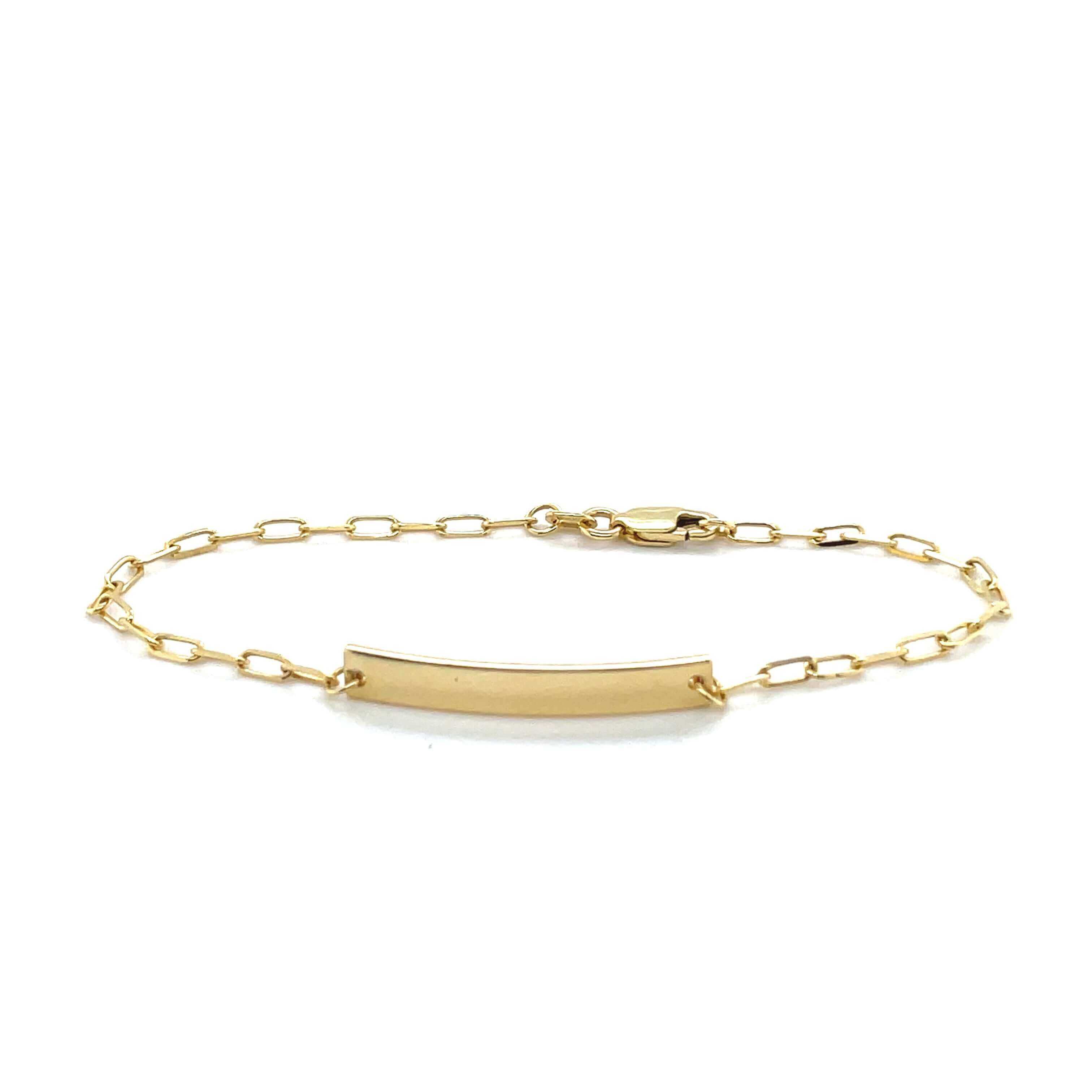 Elegant gold chain bracelet with sleek bar detail from our luxury jewelry collection