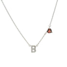 14K Gold Pave Diamond Initial Heart Gemstone Necklace Necklaces by Izakov Diamonds + Fine Jewelry | Izakov