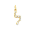 14K Gold Pave Diamond Personalized Hebrew Initial Necklace Charm - Charms & Pendants - Izakov Diamonds + Fine Jewelry