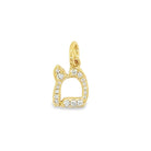 14K Gold Pave Diamond Personalized Hebrew Initial Necklace מ (Mem) White Gold Necklaces by Izakov Diamonds + Fine Jewelry | Izakov