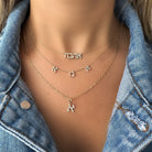 14K Gold Pave Diamond Personalized Hebrew Initial Necklace Necklaces by Izakov Diamonds + Fine Jewelry | Izakov
