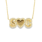 14K Gold Personalized Diamond Cloud Nameplate Necklace - Necklaces - Izakov Diamonds + Fine Jewelry