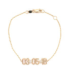 14K Gold Personalized Diamond Date Bracelet - Bracelets - Izakov Diamonds + Fine Jewelry