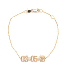 Elegant gold bracelet with custom initials by our jewelry brand