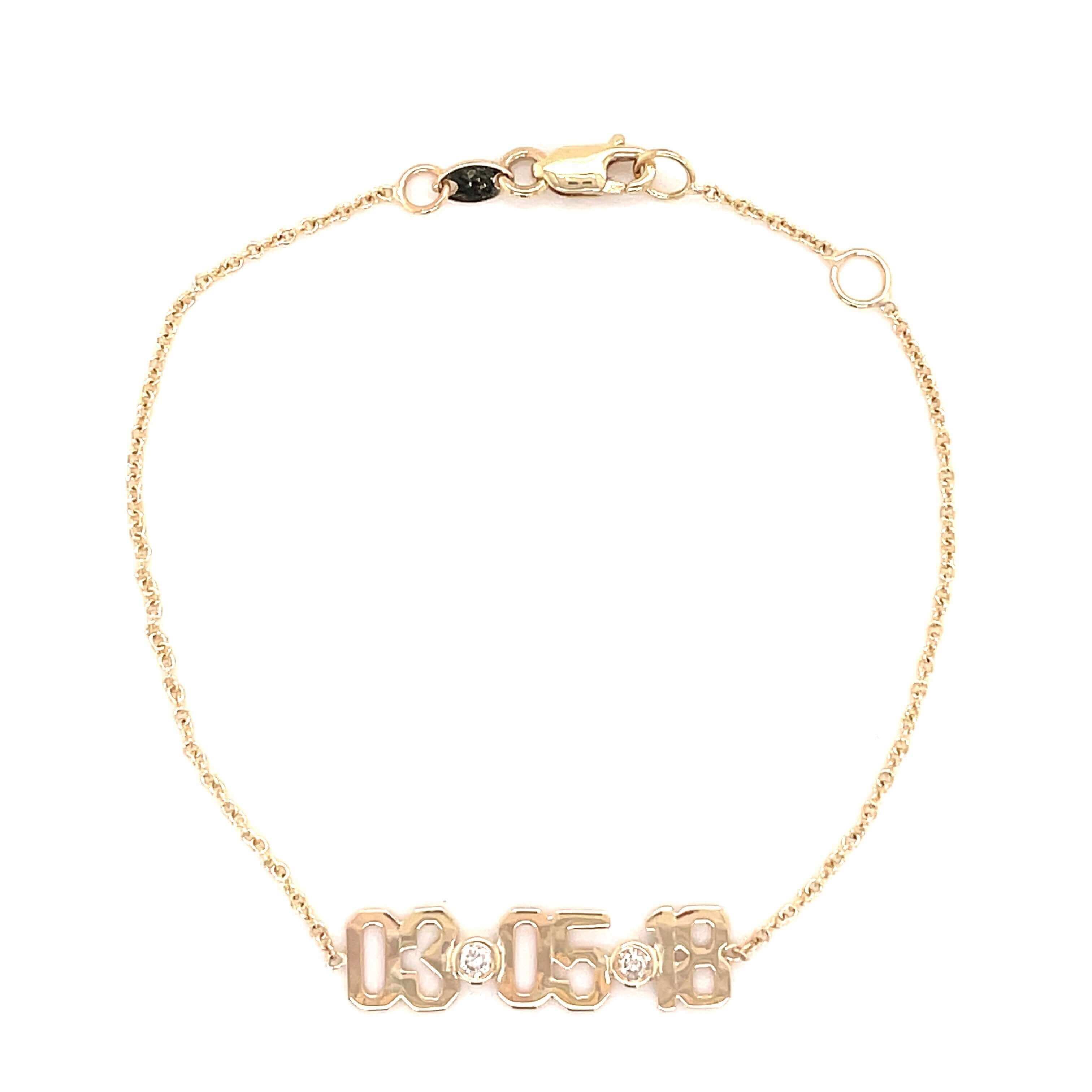 Elegant gold bracelet with custom initials by our jewelry brand