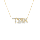 14K Gold Personalized Hebrew Diamond Nameplate Necklace - Necklaces - Izakov Diamonds + Fine Jewelry