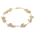 14K Gold Personalized Multiple Script Diamond Nameplates Bracelet Necklaces by Izakov Diamonds + Fine Jewelry | Izakov