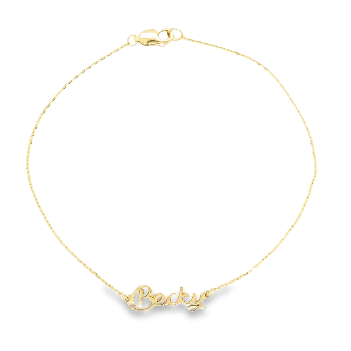14K Gold Personalized Script Nameplate Bracelet Bracelets by Izakov Diamonds + Fine Jewelry | Izakov