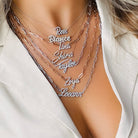 14K Gold Personalized Diamond Nameplate Necklace Izakov Diamonds + Fine Jewelry